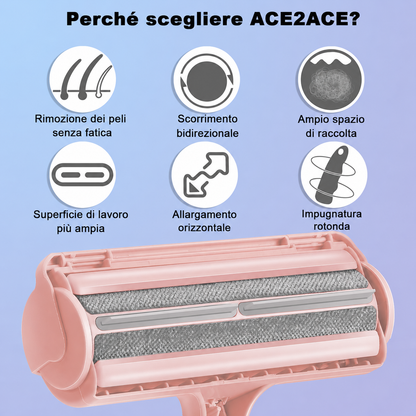 🇮🇹 Spazzola Rimuovi Peli per Animali ACE2ACE